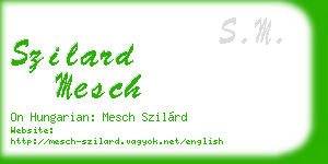 szilard mesch business card